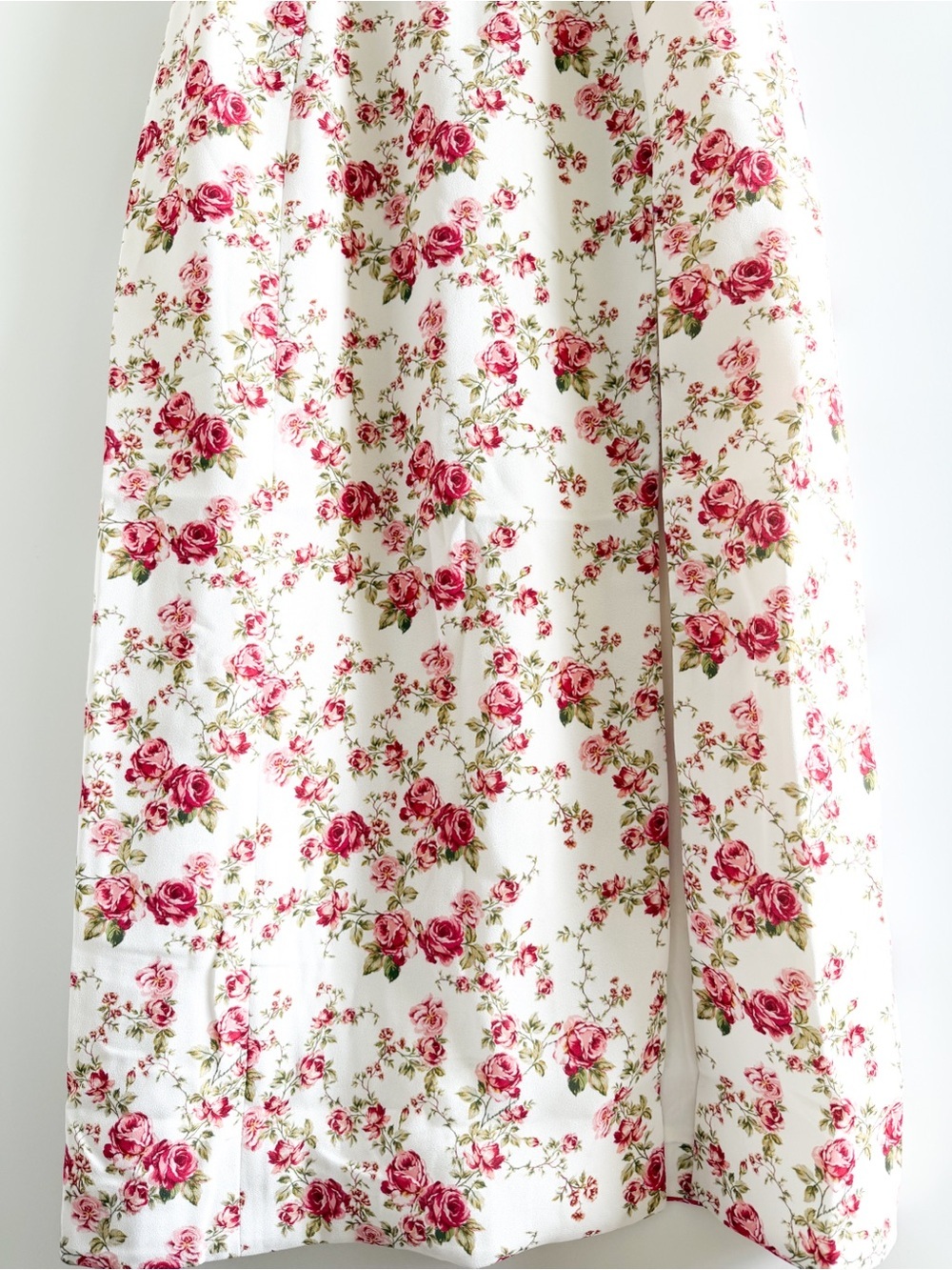 House of CB Cream Midi Slip Dress Rose Print - Picture 8 of 16